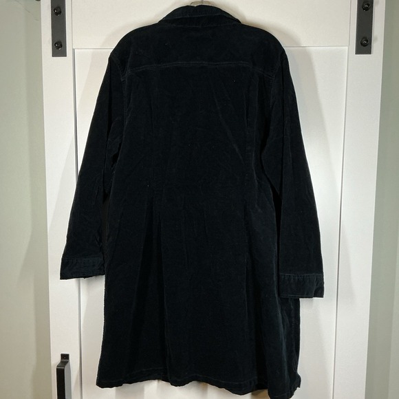 Cato Corduroy Full Button Midi Dress Womens Size 22/24W Navy Western Casual - Picture 2 of 6